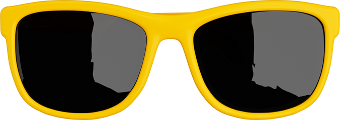 yellow sunglasses 3d rendering
